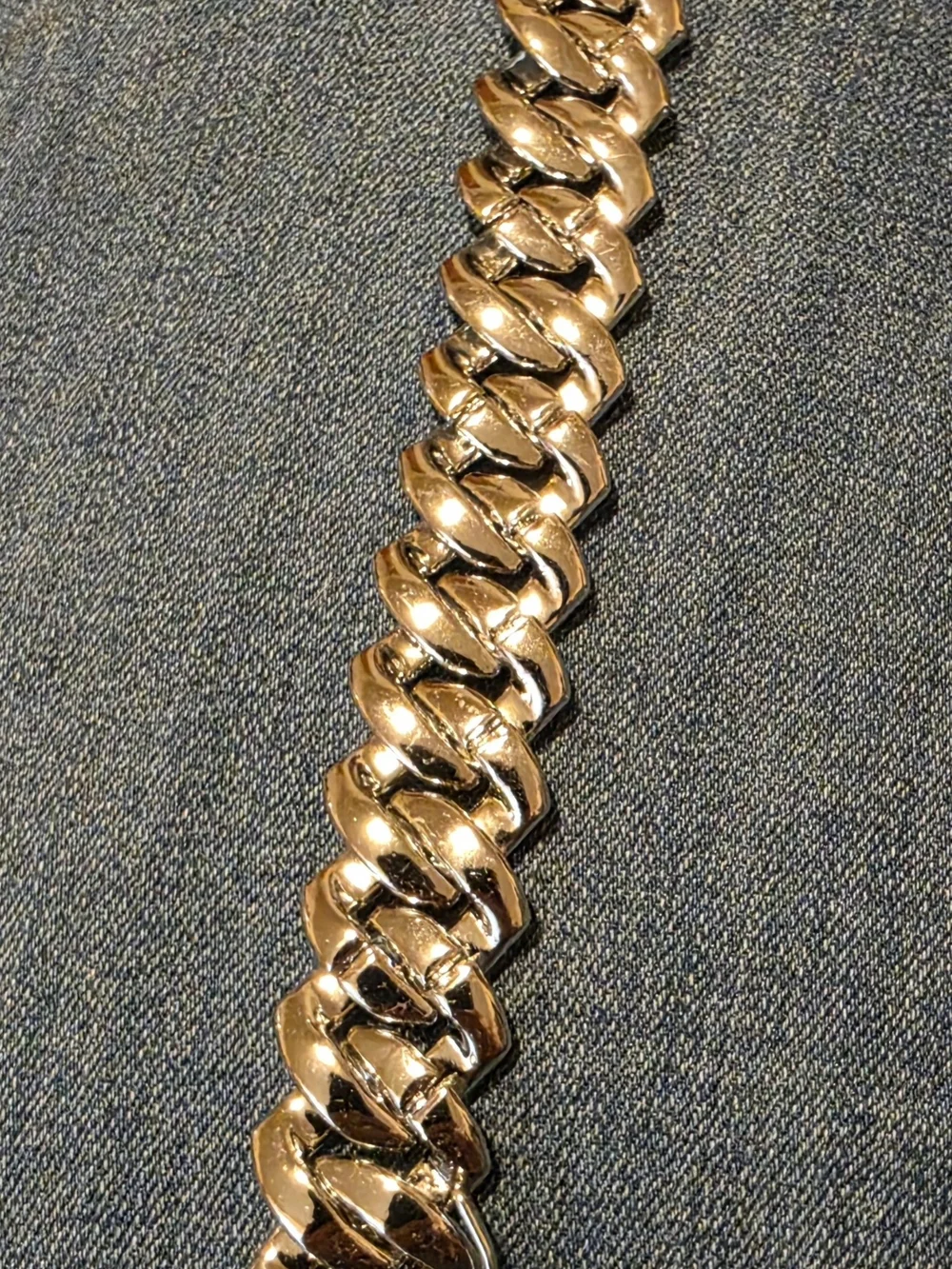 Full Crystal Pave Link Bracelet - Silver Sparkle 20mm For Men Or Women 7.5